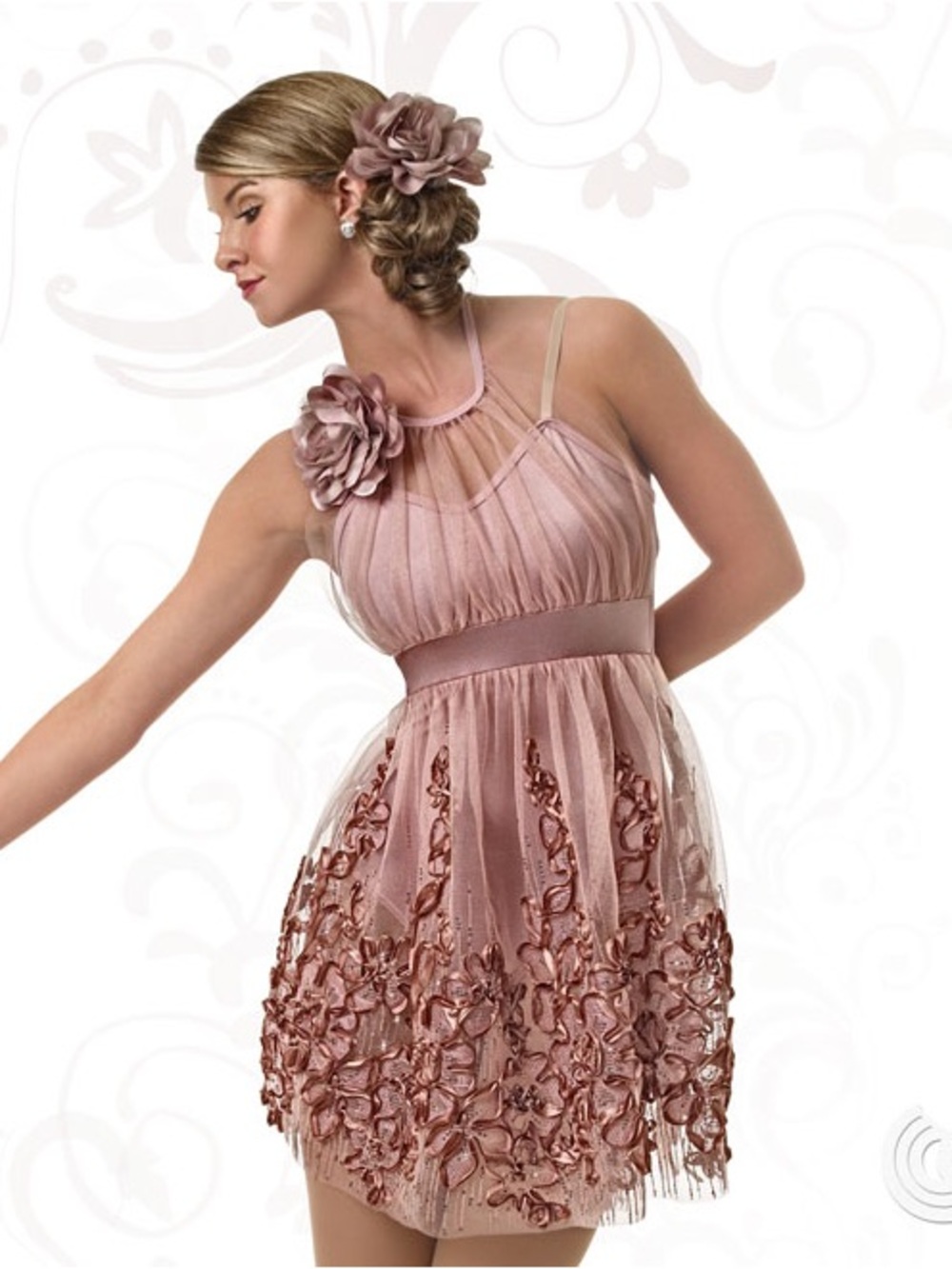 Blush Pink Dance Costume - adult small
